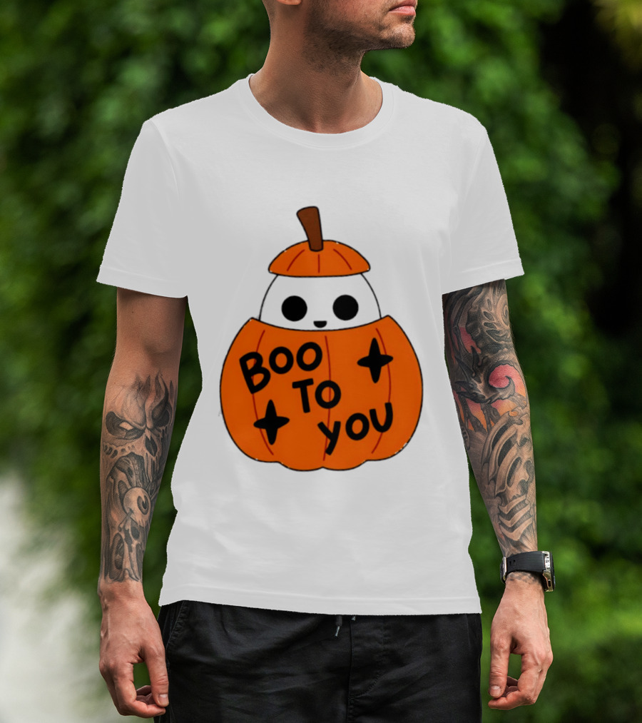 Boo To You 2026 Halloween Ghost In Pumpkin T-Shirt