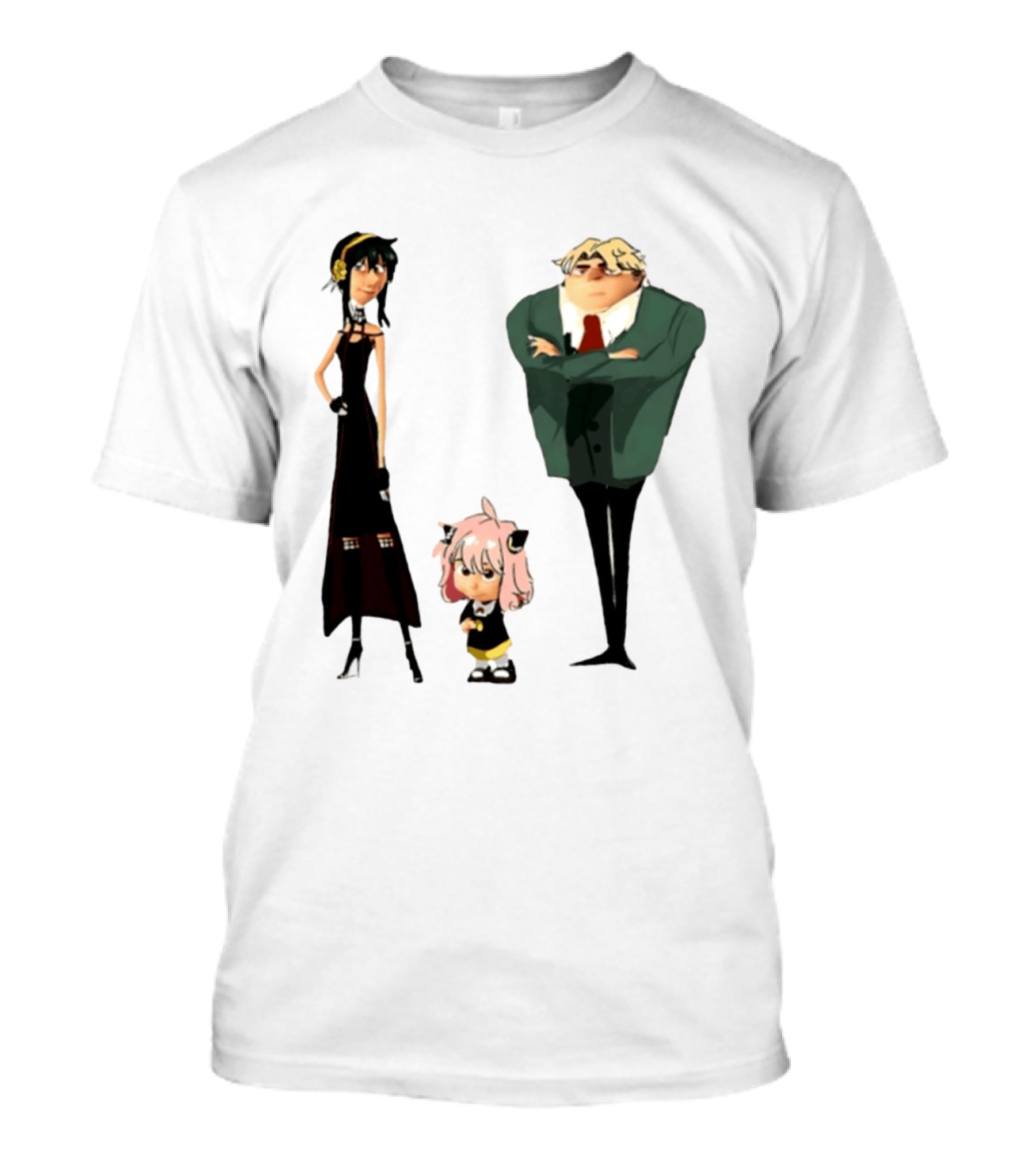 Despicable Me Spy X Family Crossover Cartoon Characters Meme T-Shirt