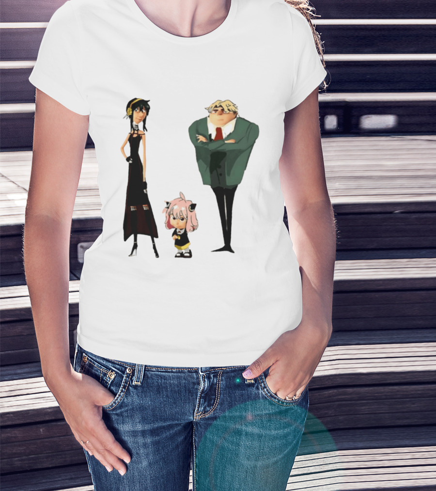 Despicable Me Spy X Family Crossover Cartoon Characters Meme T-Shirt