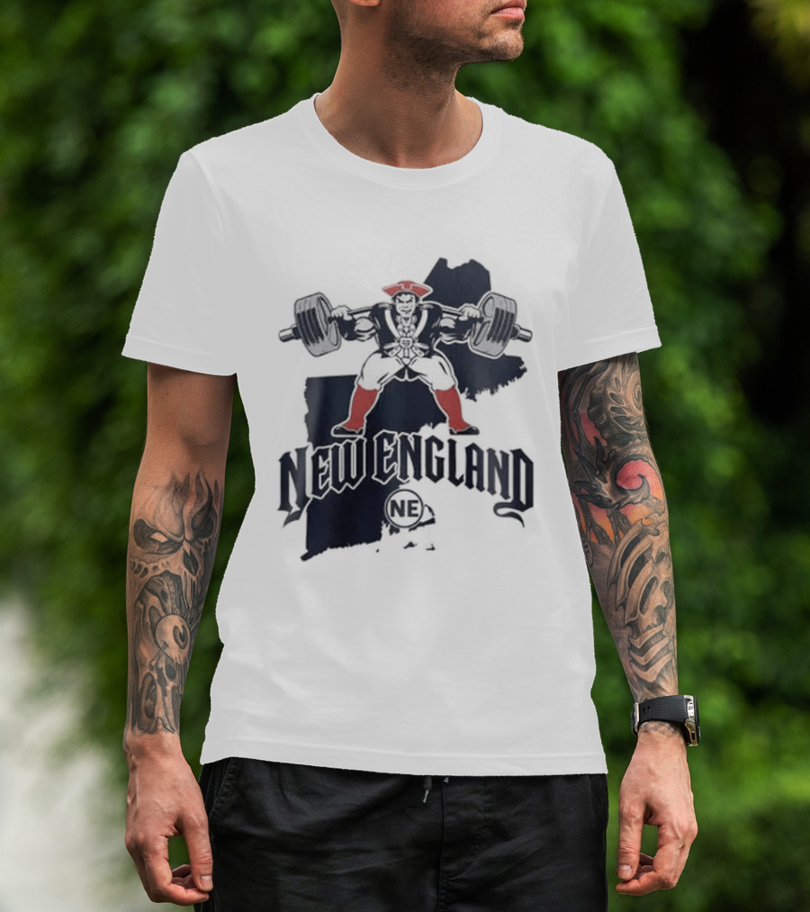 New England Patriots Warrior Map 2026 White NFL NE T-Shirt