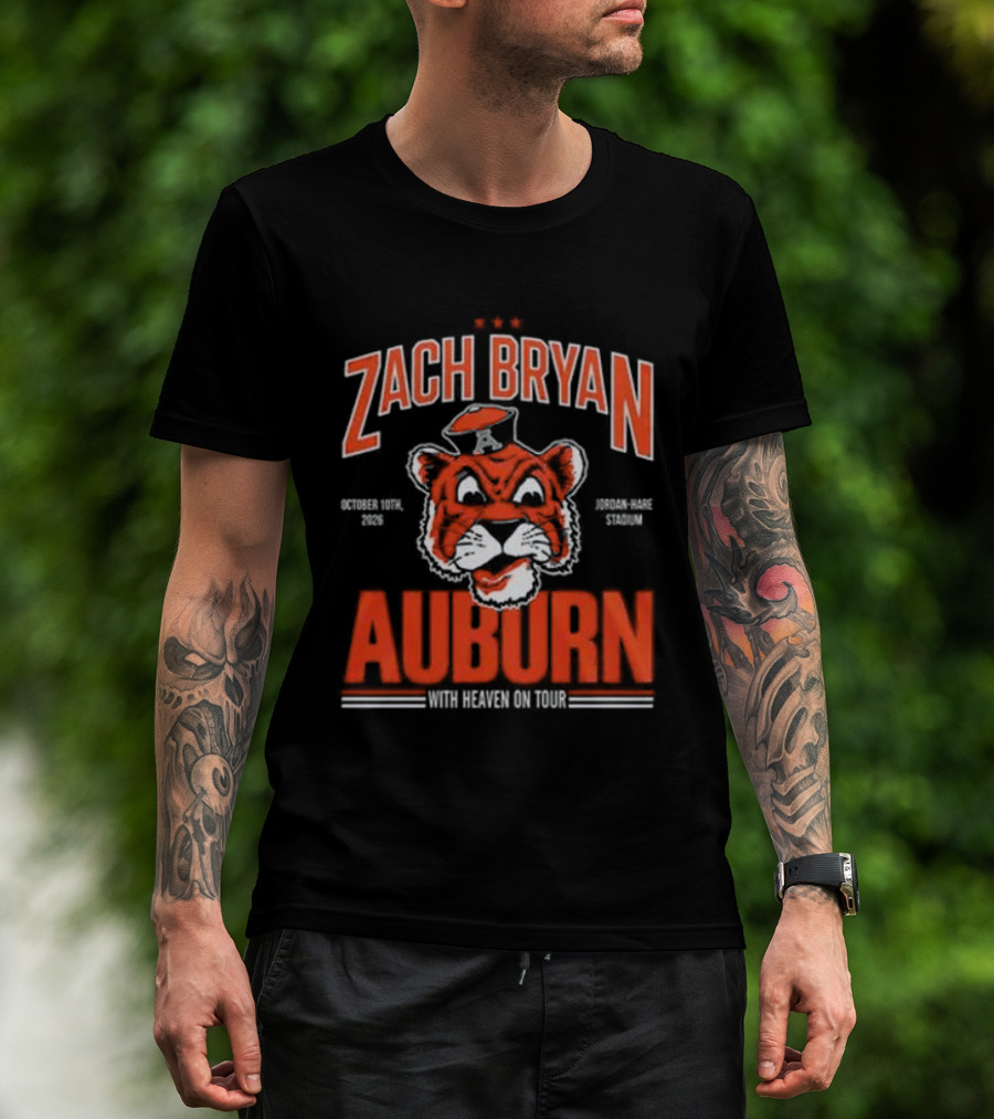 Zach Bryan Auburn Tigers 2026 Tour Event T-Shirt