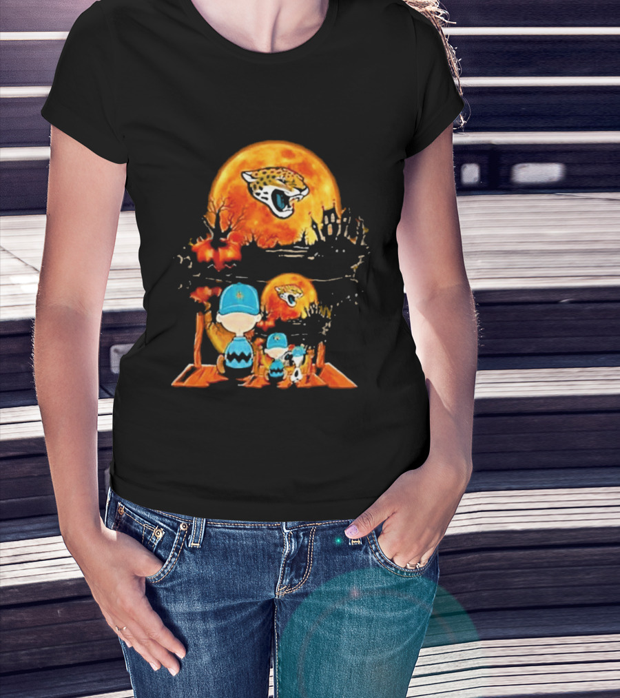 Jacksonville Jaguars Peanuts Halloween Classic Football T-Shirt