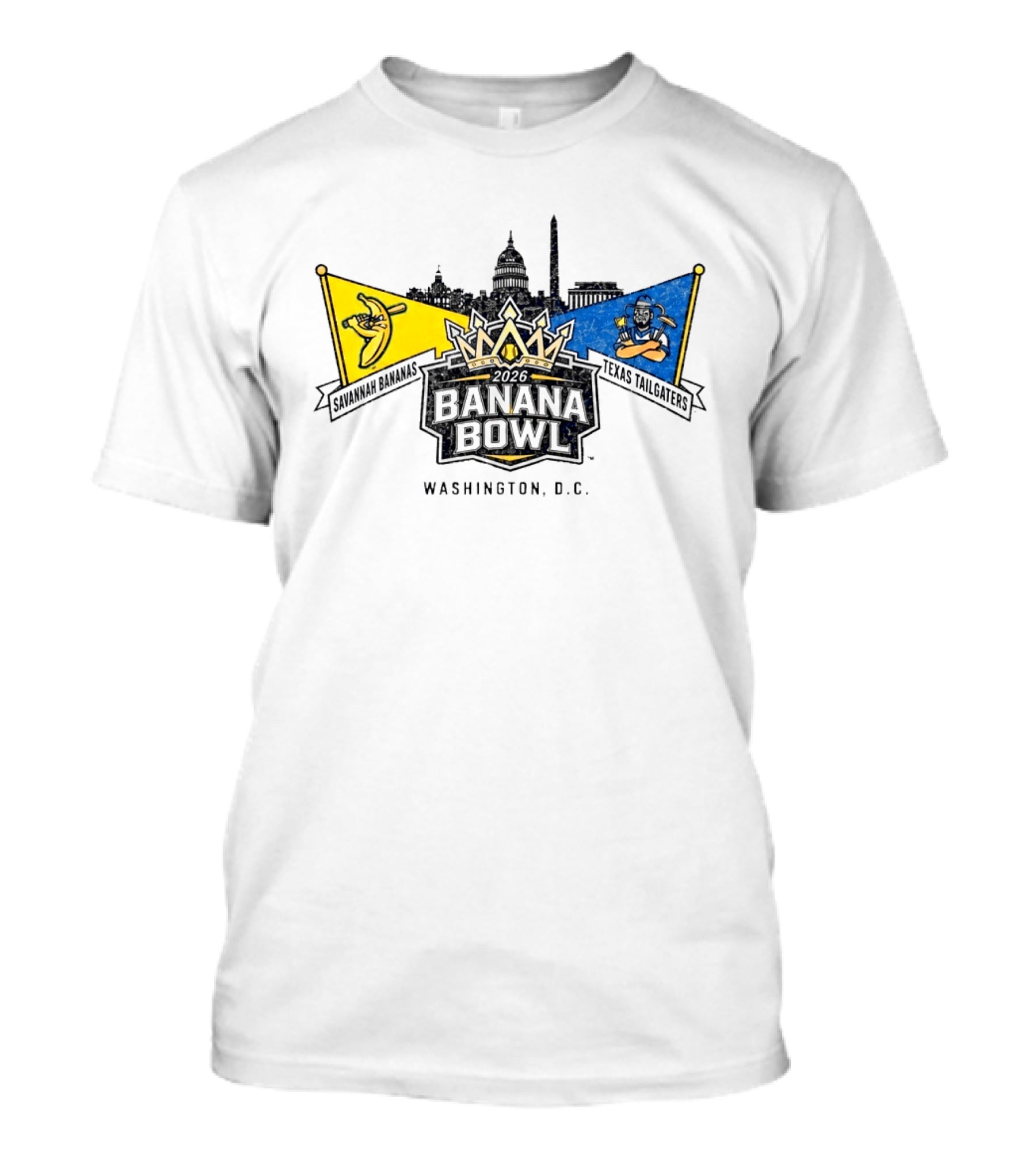 Savannah Bananas Vs Texas Tailgaters Banana Bowl 2026 Washington D.C. T-Shirt