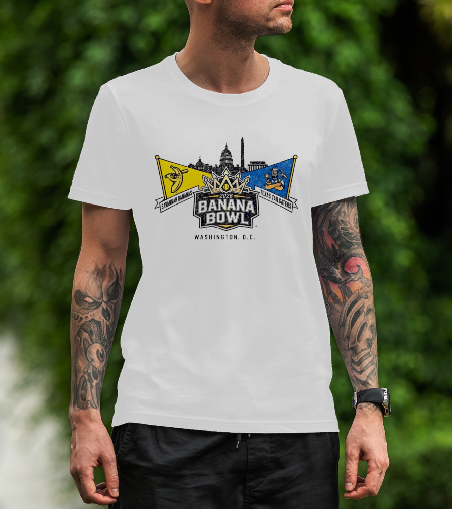 Savannah Bananas Vs Texas Tailgaters Banana Bowl 2026 Washington D.C. T-Shirt