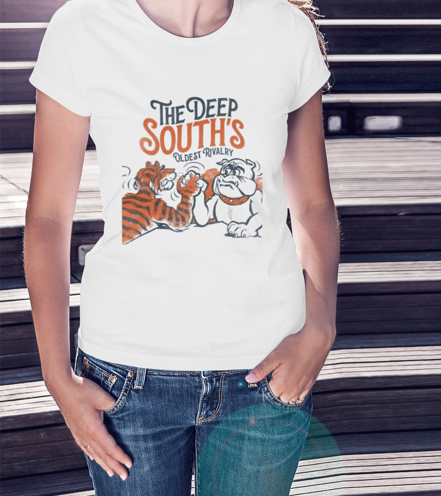 The Deep South's Oldest Rivalry Tiger Vs Bulldog T-Shirt