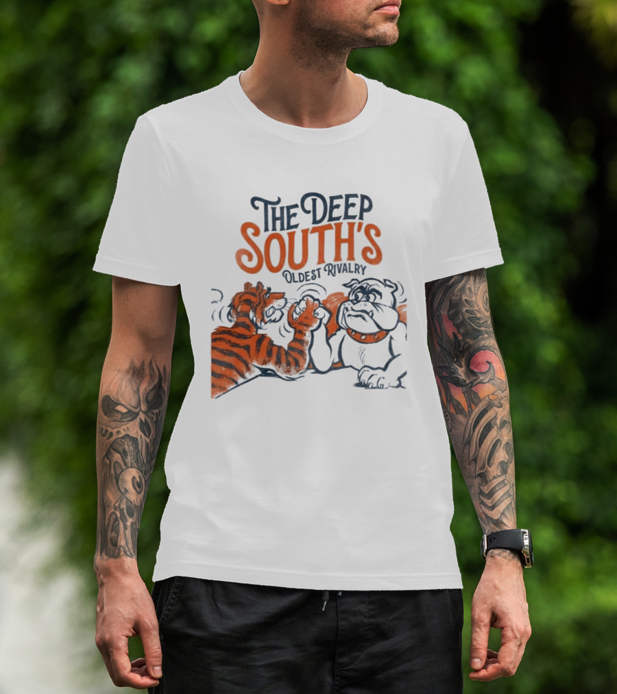 The Deep South's Oldest Rivalry Tiger Vs Bulldog T-Shirt