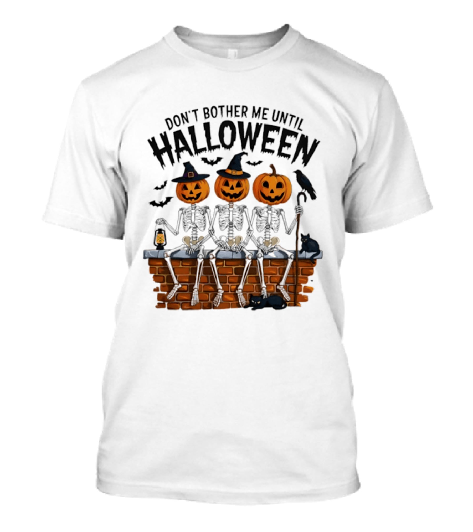 Don't Bother Me Until Halloween Pumpkin Skeletons 2026 T-Shirt