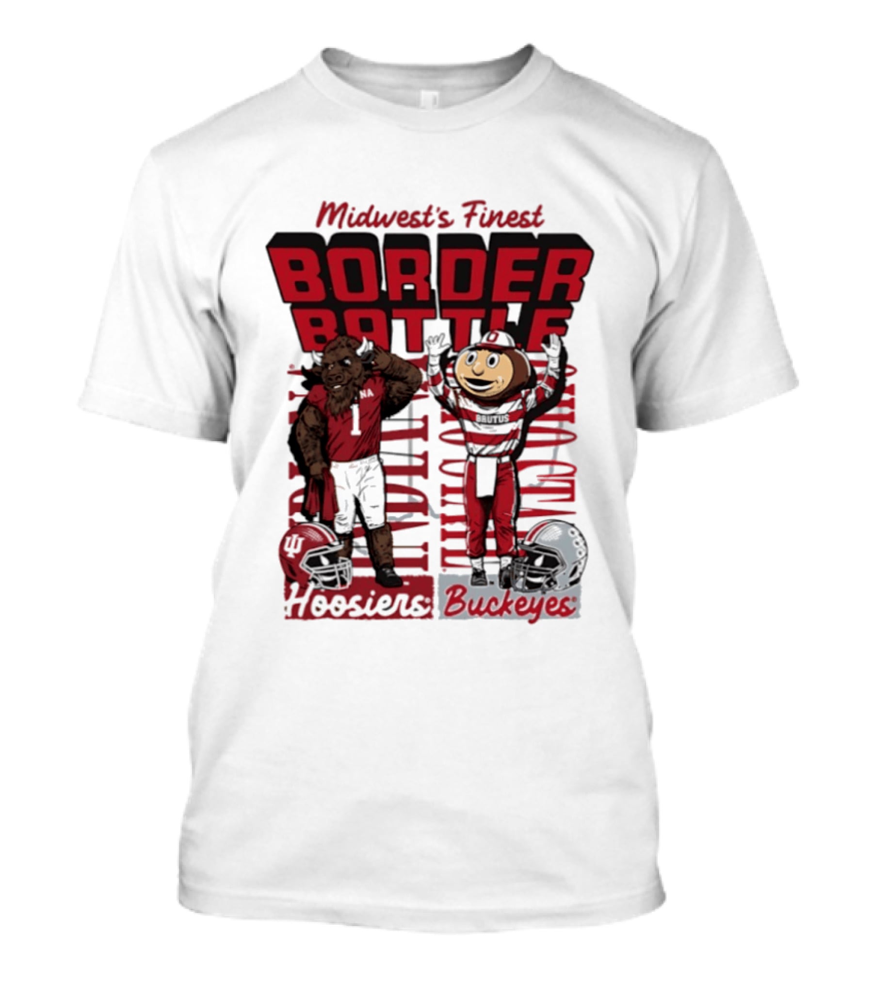 Midwest's Finest Indiana Hoosiers Vs Ohio State Buckeyes 2026 Border Battle T-Shirt