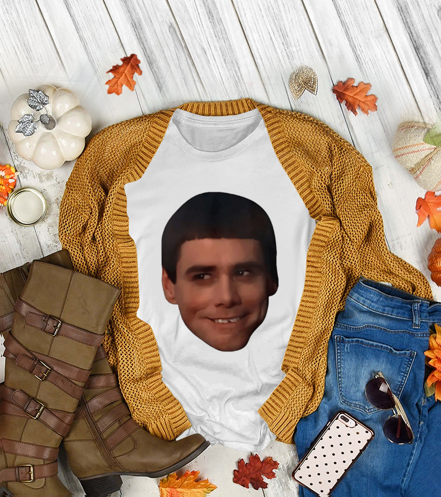 Jim Carrey Lloyd Christmas Dumb And Dumber Face Meme T-Shirt