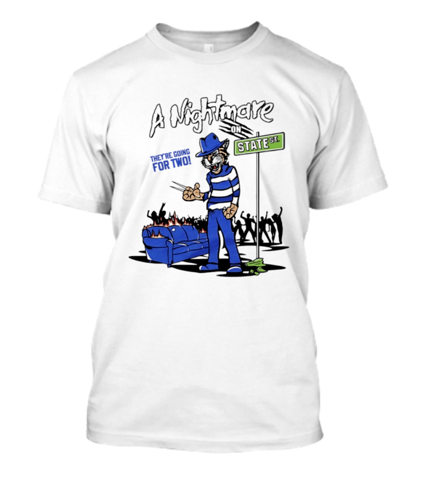 A Nightmare On State St They're Going For Two Kentucky T-Shirt