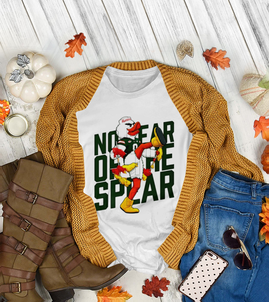 Miami Hurricanes No Fear Of The Spear Ibis Sports Team Rivalry T-Shirt
