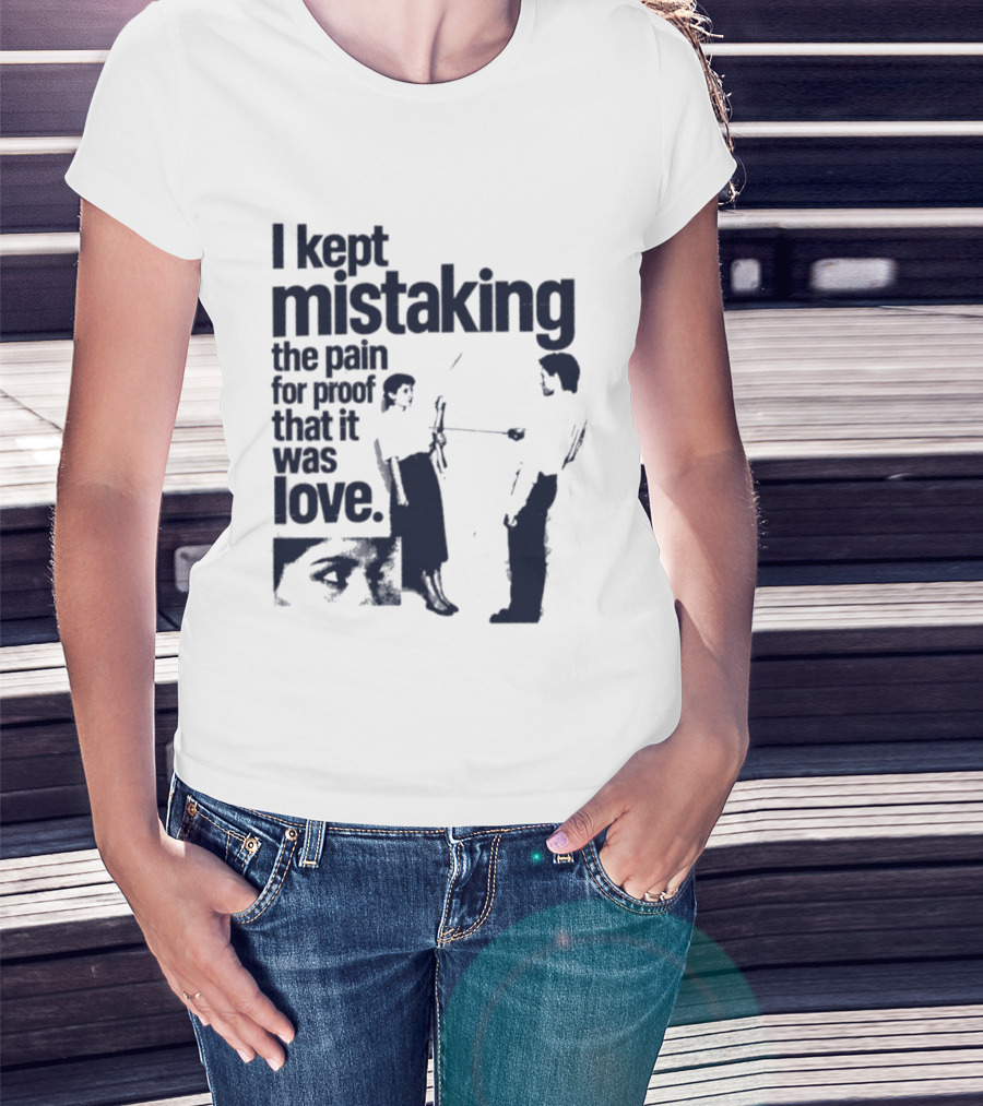 I Kept Mistaking The Pain For Proof That It Was Love Retro Cartoon T-Shirt