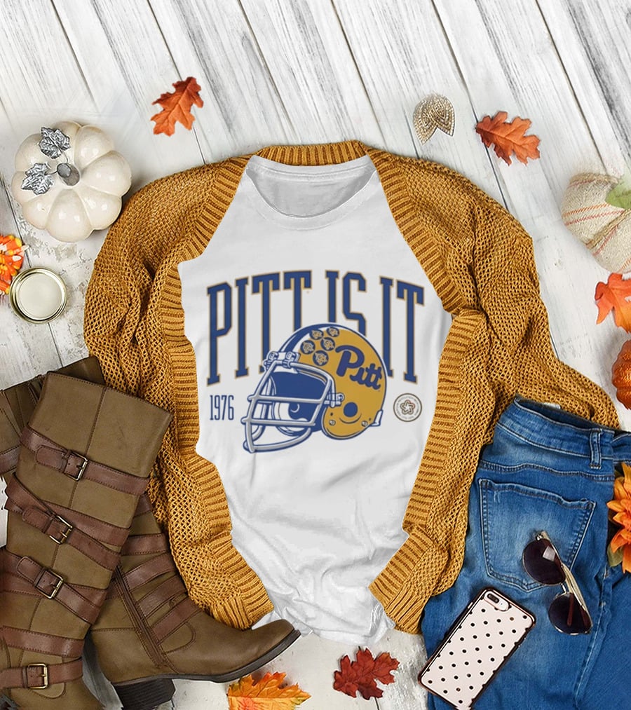 Pitt Is It National Champs 1976 Football Helmet T-Shirt