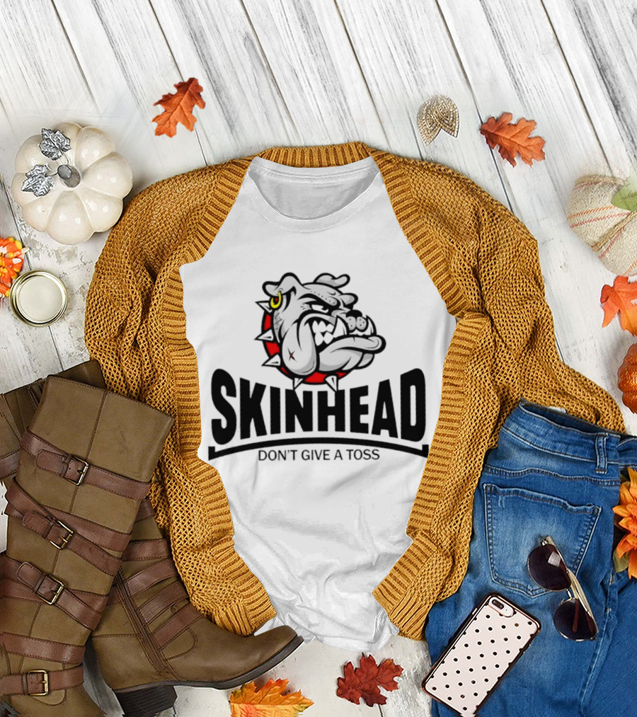 Skinhead Don't Give A Toss Bulldog Punk T-Shirt