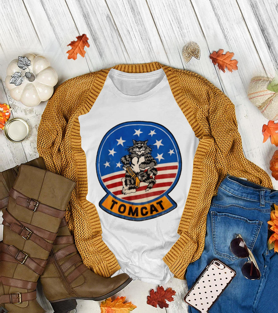 Tomcat 1987 JRS Enterprises Stars And Stripes Cat T-Shirt