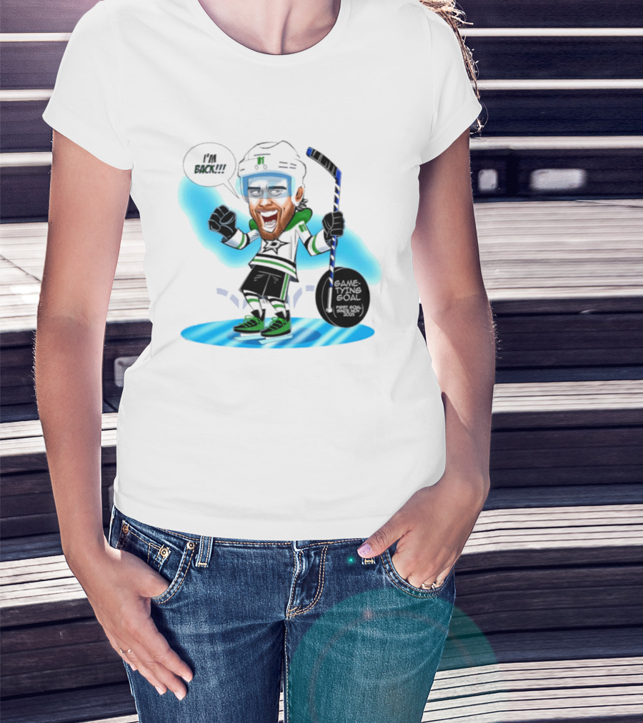 Tyler Seguin Dallas Stars I'm Back Game Tying Goal Hockey Caricature T-Shirt