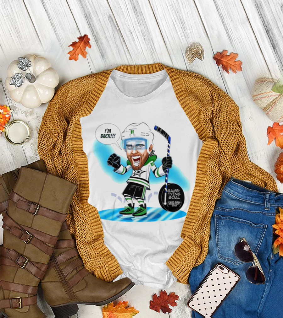Tyler Seguin Dallas Stars I'm Back Game Tying Goal Hockey Caricature T-Shirt