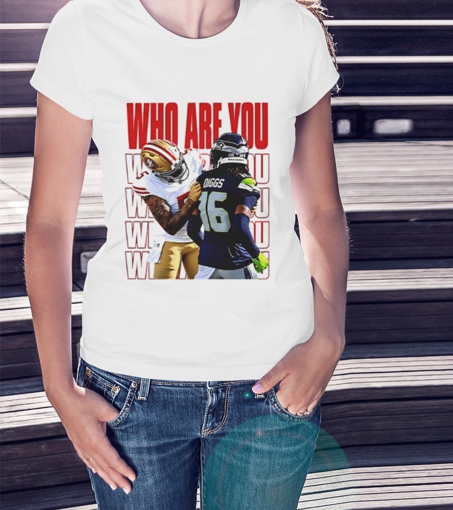 Who Are You Football Viral Moment Mike Evans Vs Trevon Diggs T-Shirt