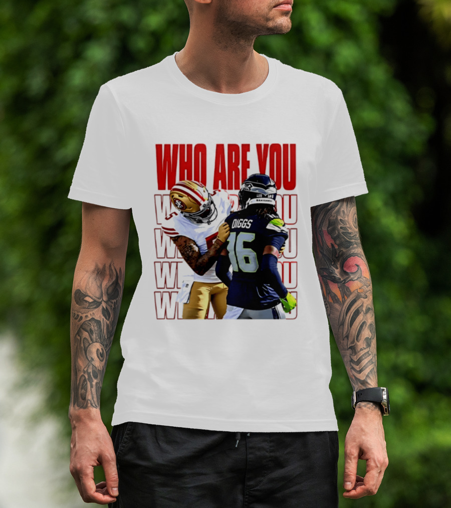 Who Are You Football Viral Moment Mike Evans Vs Trevon Diggs T-Shirt