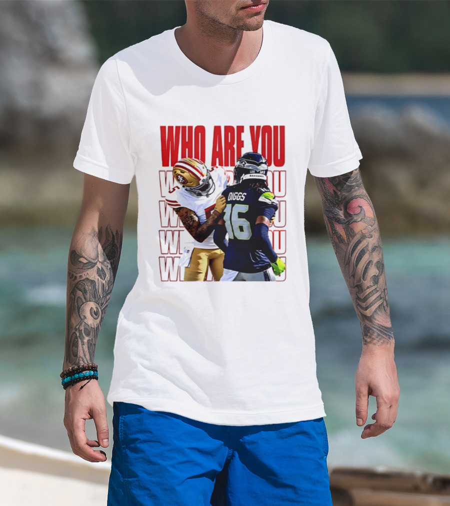 Who Are You Football Viral Moment Mike Evans Vs Trevon Diggs T-Shirt