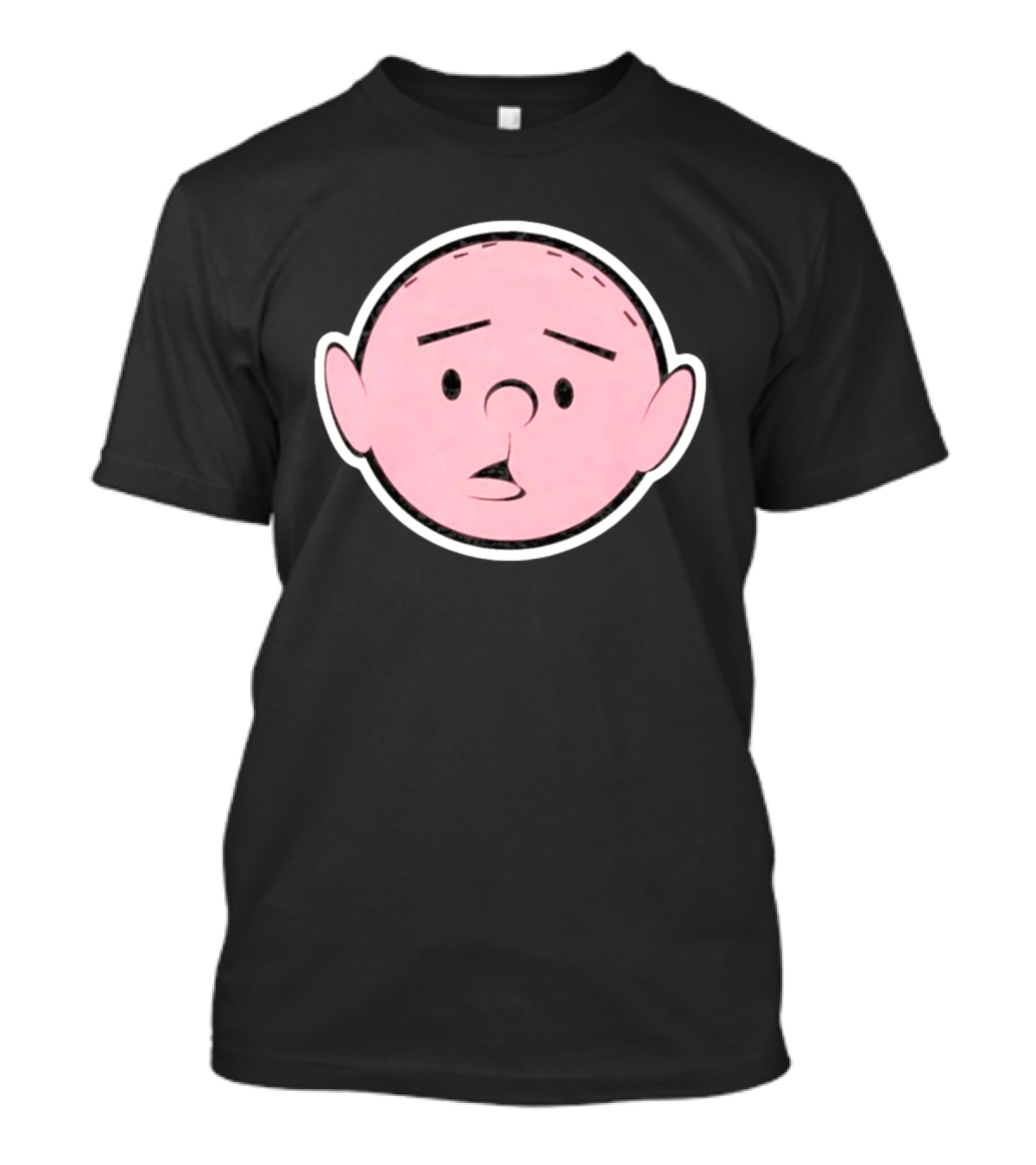 Cartoon Karl Pilkington Sticker Face Drawing T-Shirt
