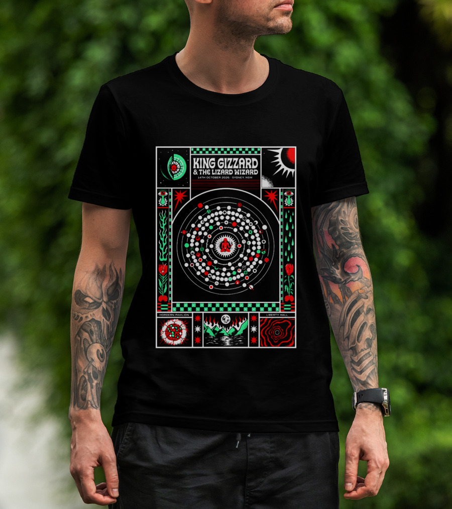 King Gizzard And The Lizard Wizard Sydney 14th October 2026 Morden Pavilion Liberty Hall T-Shirt