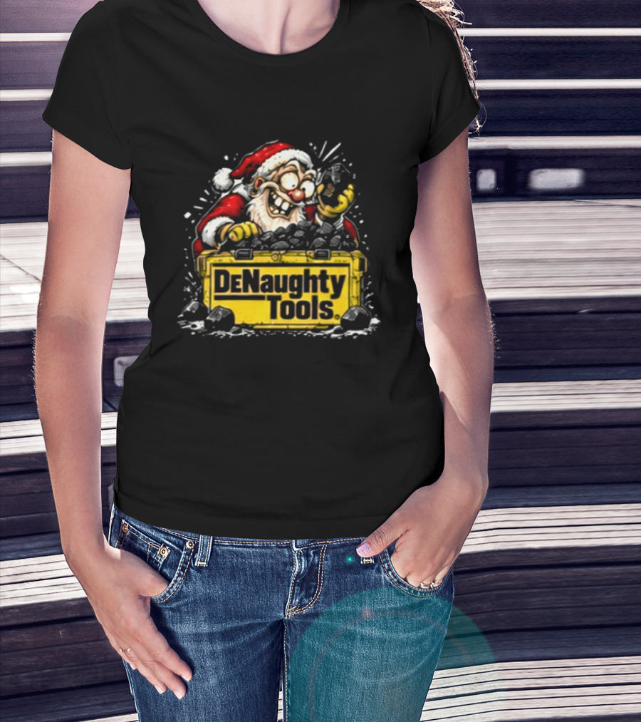 DeWalt DeNaughty Santa Tools Christmas Coal For Tool Lovers T-Shirt
