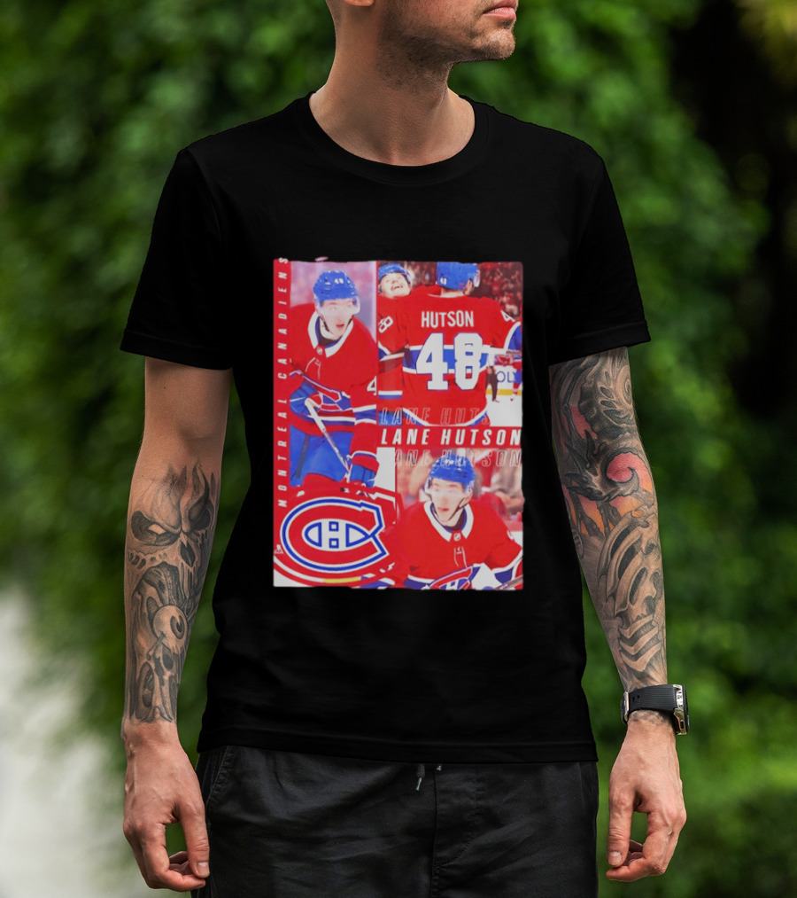 Montreal Canadiens Lane Hutson 48 All For One Moment T-Shirt