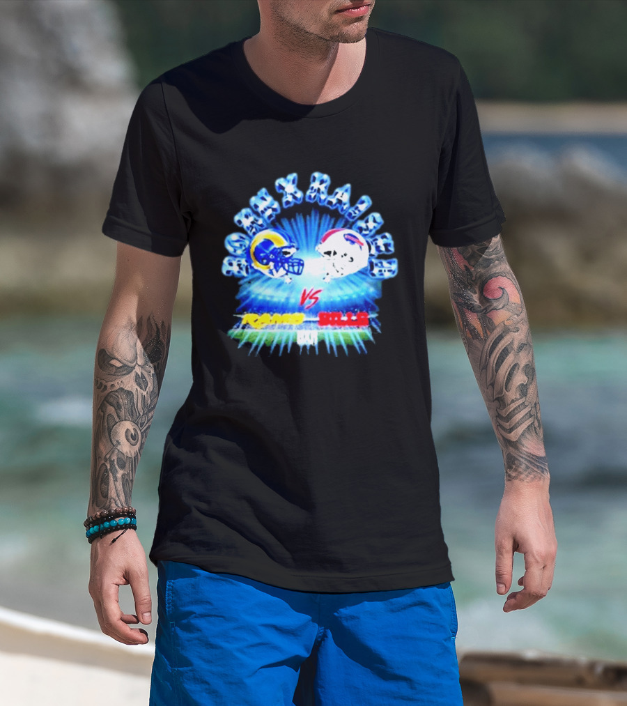 Max Krause Los Angeles Rams Vs Buffalo Bills October 12 2026 Sofi Stadium T-Shirt