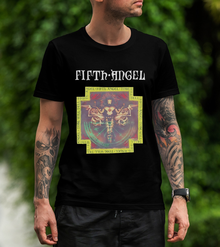 Fifth Angel Time Will Tell Album Art Music Band T-Shirt