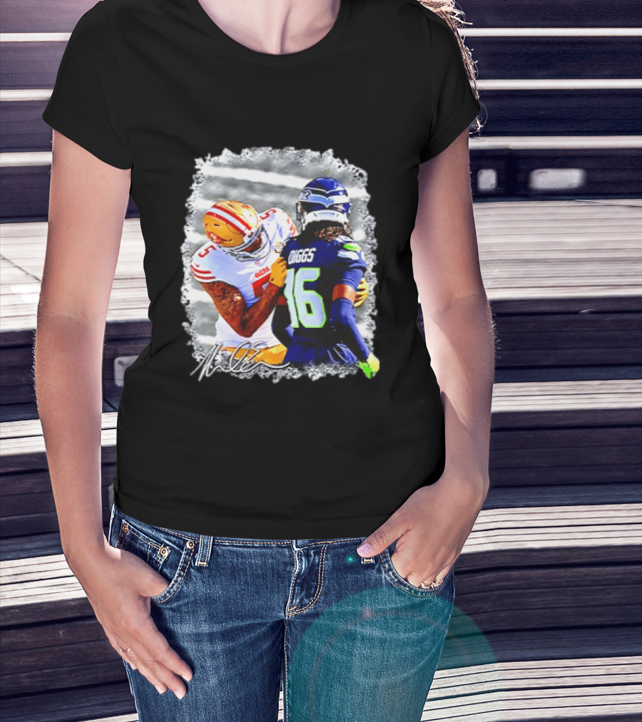 Mike Evans San Francisco 49ers Vs Trevon Diggs Seattle Seahawks Viral Moment Memorable NFL Encounter T-Shirt