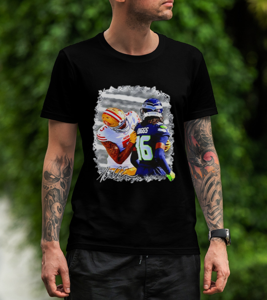 Mike Evans San Francisco 49ers Vs Trevon Diggs Seattle Seahawks Viral Moment Memorable NFL Encounter T-Shirt
