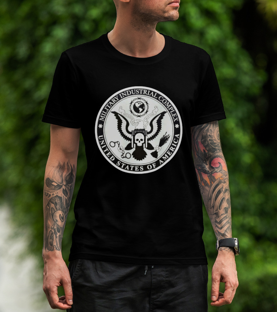 Military Industrial Complex Profit In Blood And Chains United States Of America T-Shirt