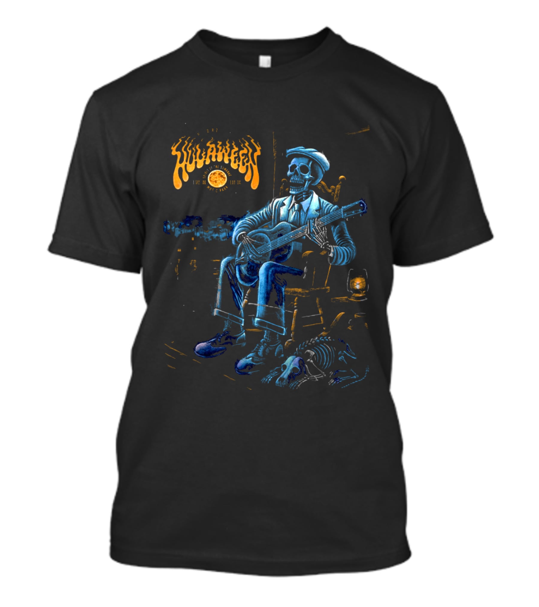 Hulaween 2026 The Ghosts Of The Swamp Live Oak Florida October 22 25 Skeleton Guitarist T-Shirt