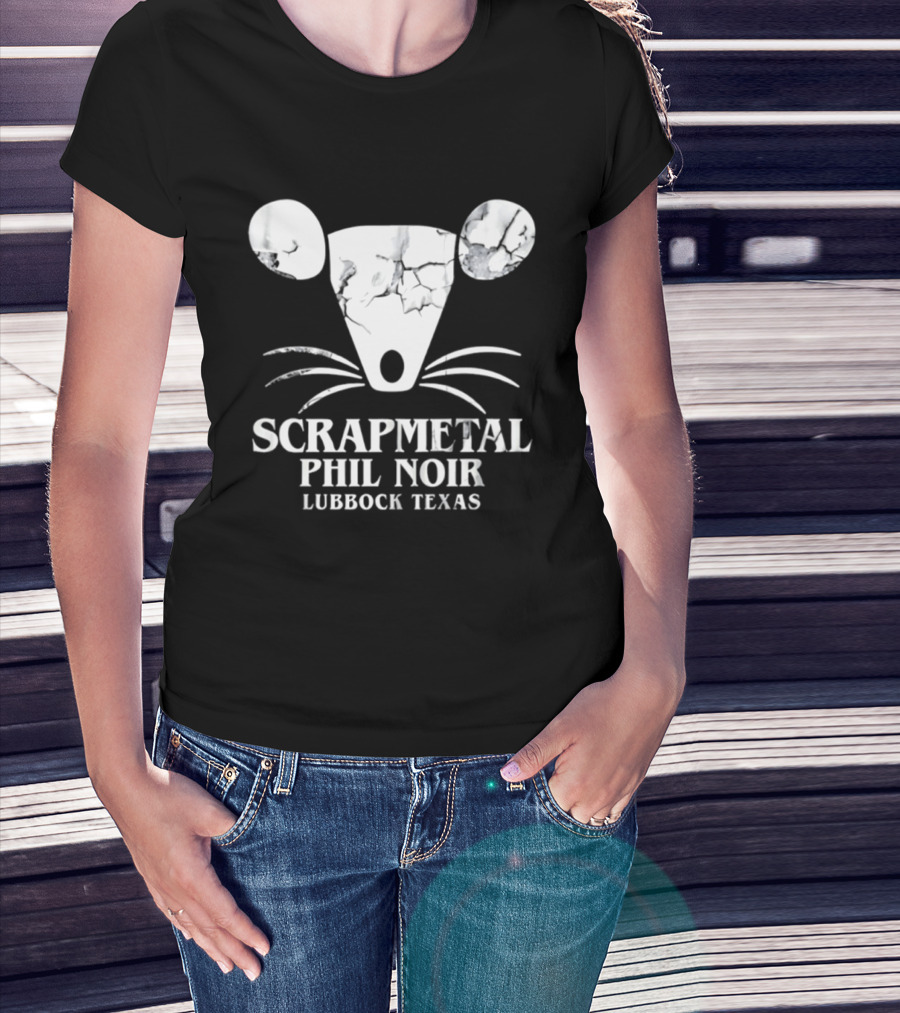 Phil Noir Scrapmetal Mouse Lubbock Texas T-Shirt
