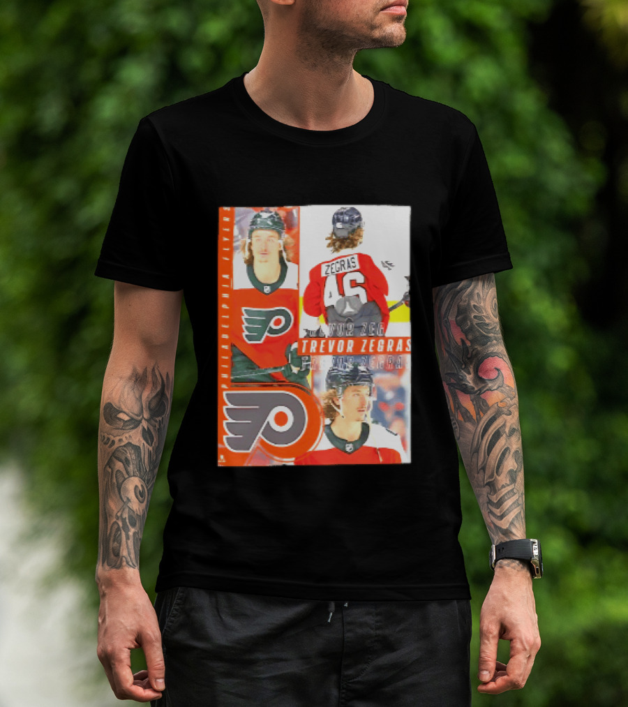 Philadelphia Flyers Trevor Zegras 46 Hockey Moment T-Shirt