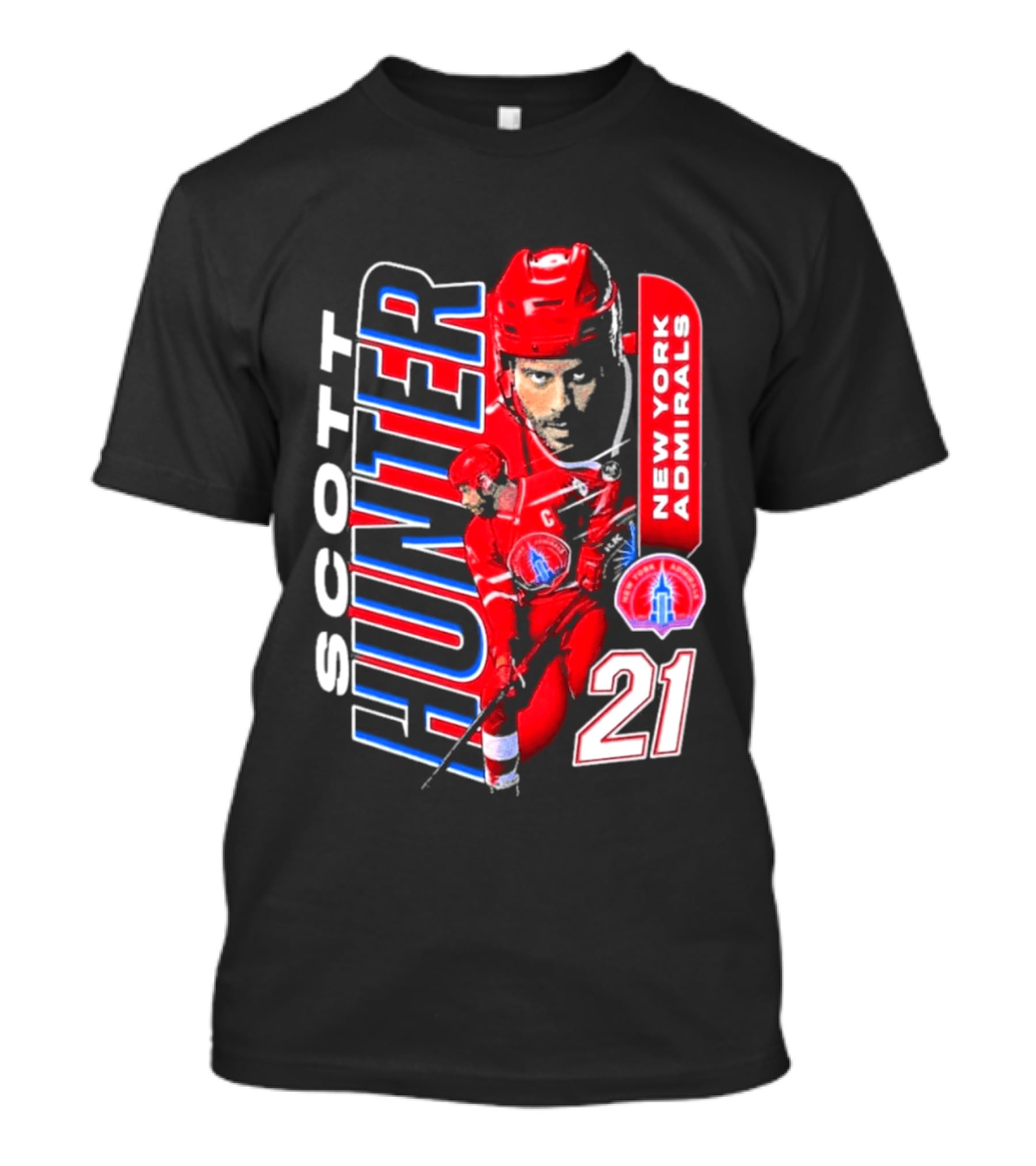 Scott Hunter New York Admirals 21 Hockey Team Player T-Shirt