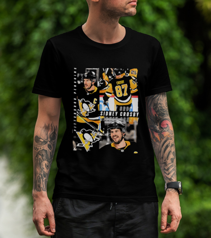 Sidney Crosby Pittsburgh Penguins 87 All For One Moment T-Shirt