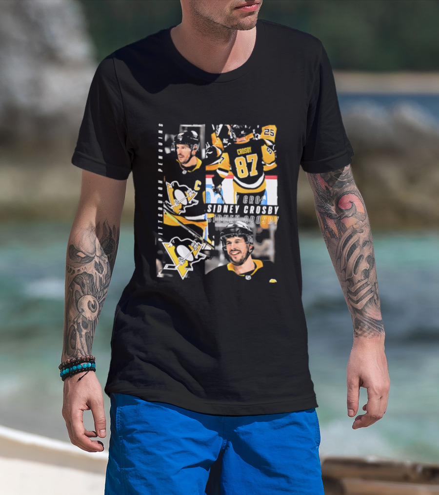 Sidney Crosby Pittsburgh Penguins 87 All For One Moment T-Shirt