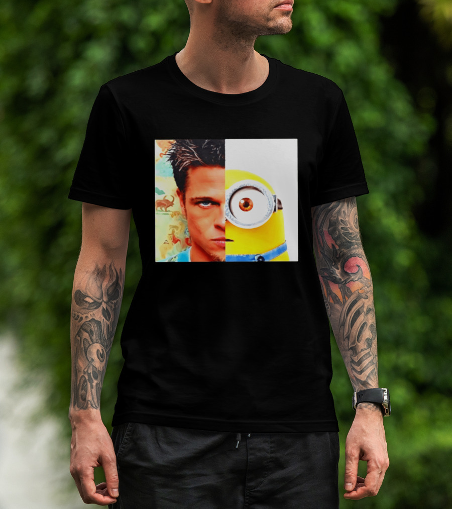 Tyler Durden Minions Split Face Mashup T-Shirt