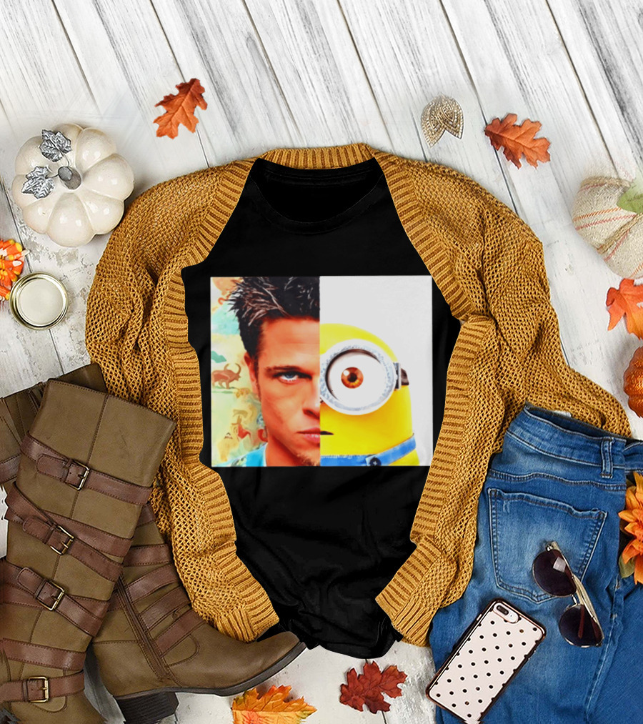 Tyler Durden Minions Split Face Mashup T-Shirt