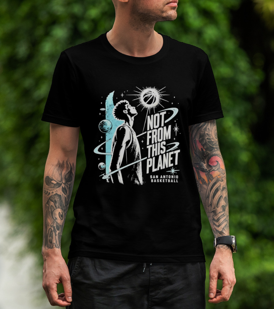 Victor Wembanyama San Antonio Basketball Not From This Planet Space Alien T-Shirt