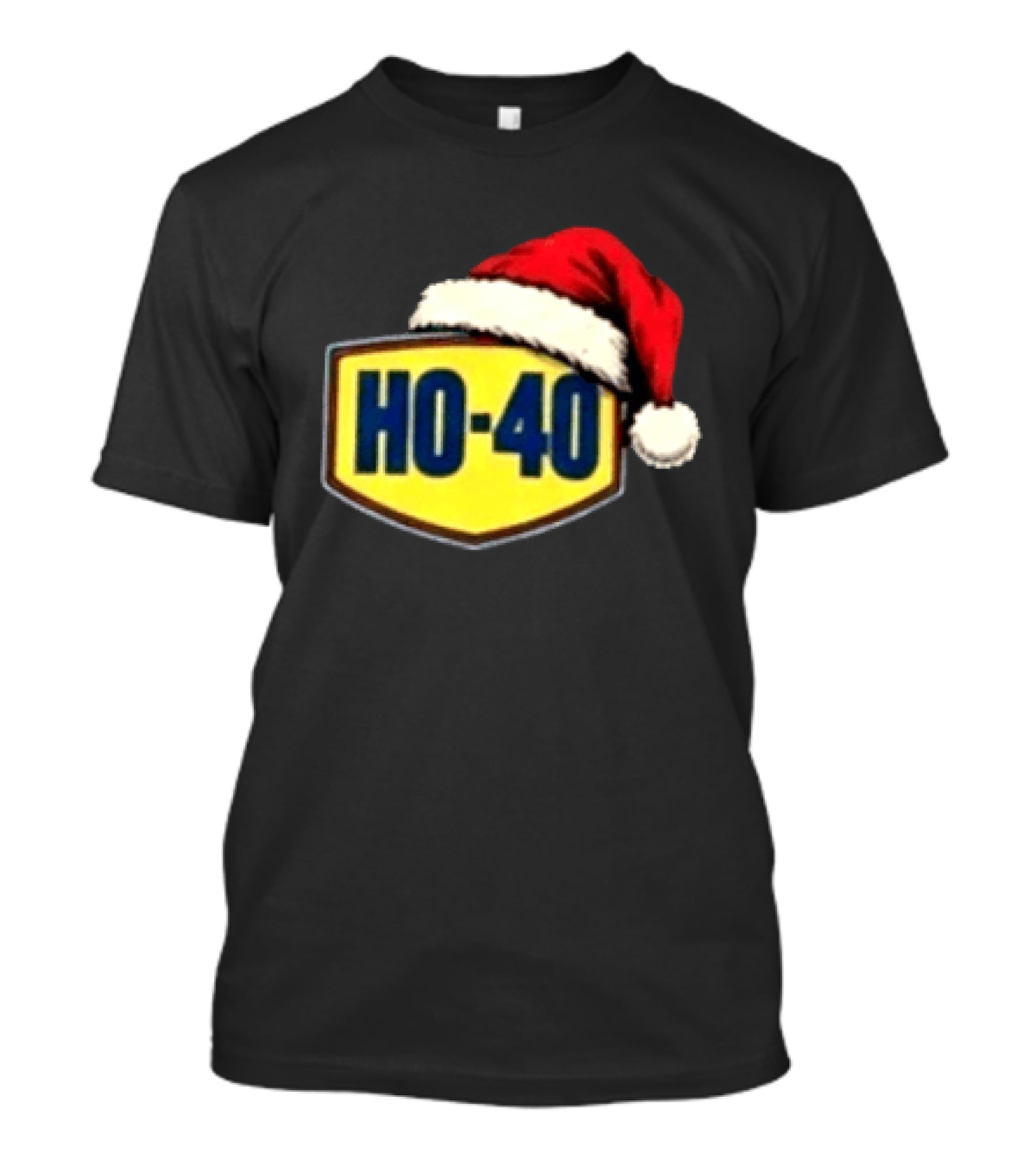 HO 40 Santa Hat Christmas Humor For Mechanic Enthusiasts T-Shirt