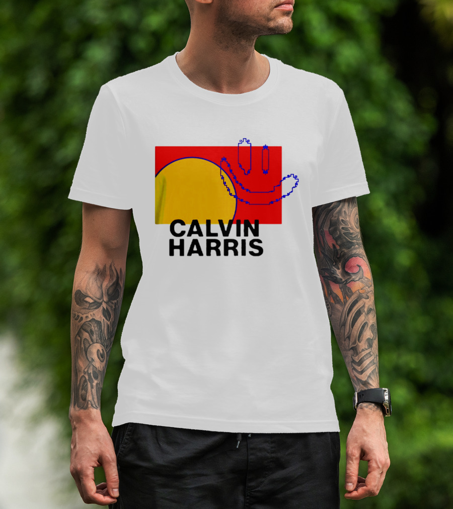 Calvin Harris North America 2027 Tour Dates Pixel T-Shirt