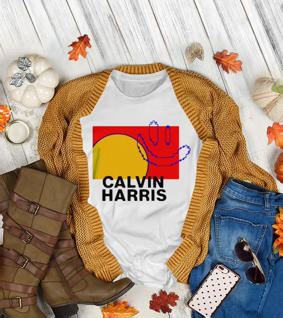Calvin Harris North America 2027 Tour Dates Pixel T-Shirt