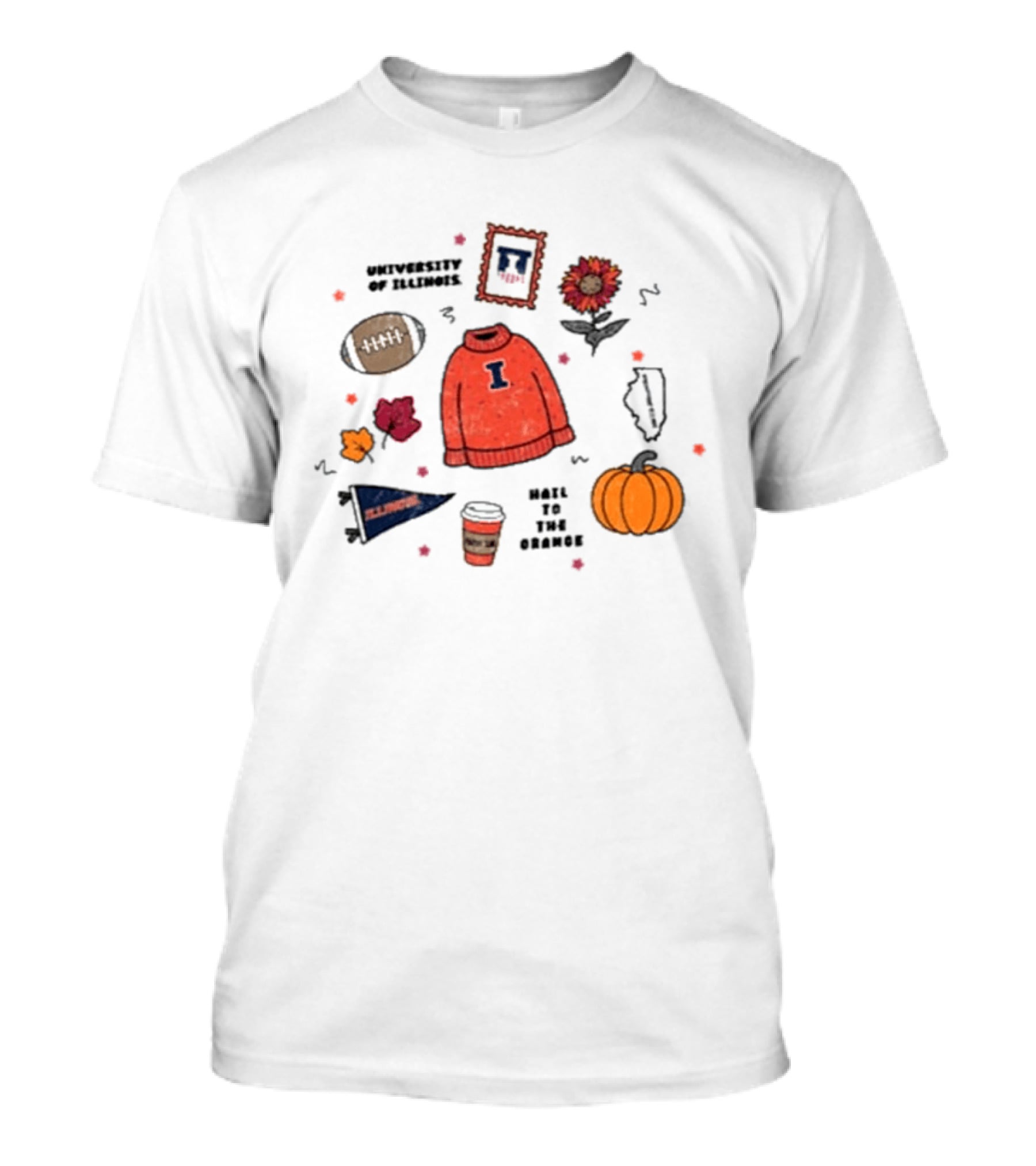 Illinois Fighting Illini Autumn Montage University State T-Shirt
