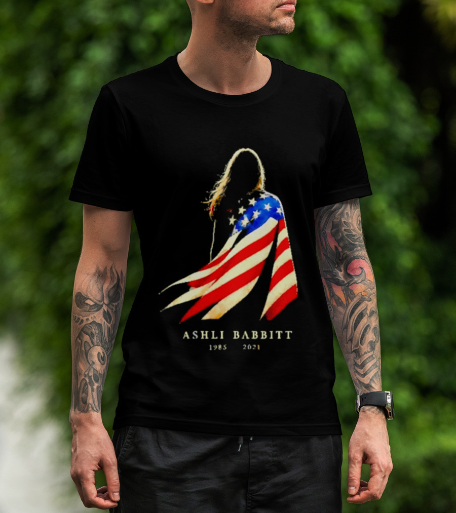 America Ashli Babbitt Memorial 1985 2021 Flag T-Shirt