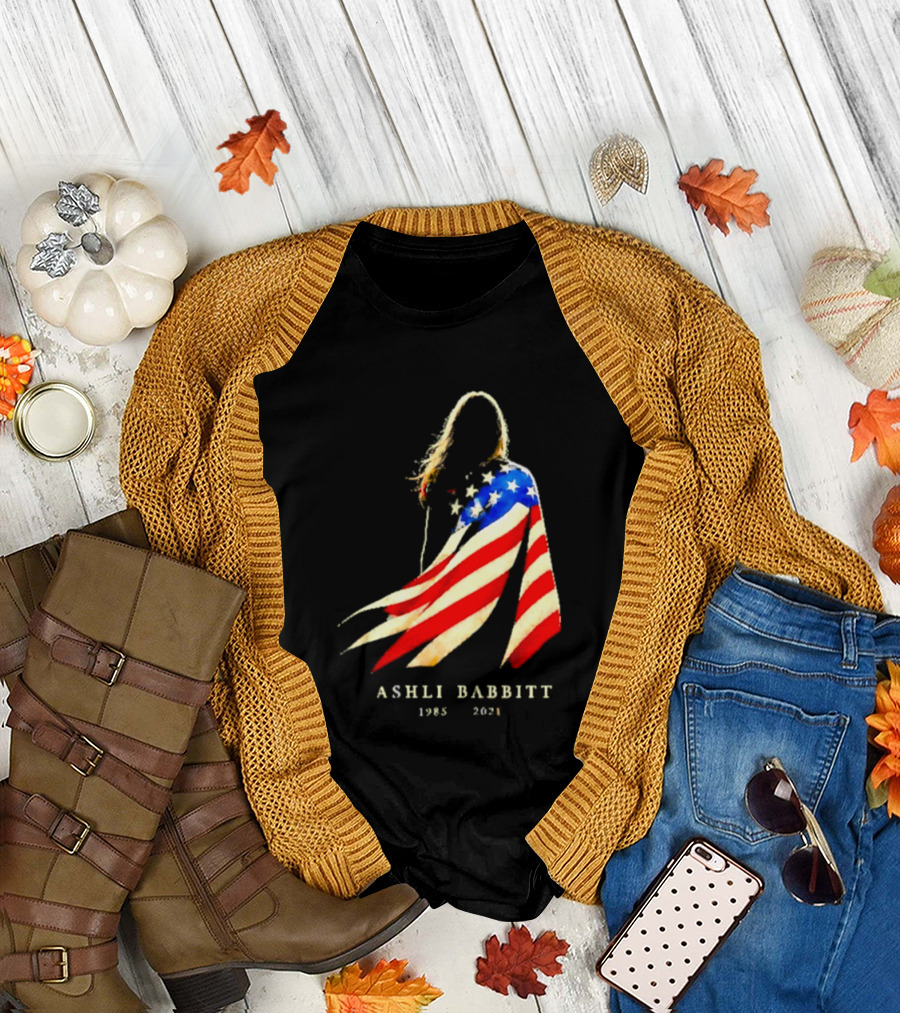 America Ashli Babbitt Memorial 1985 2021 Flag T-Shirt