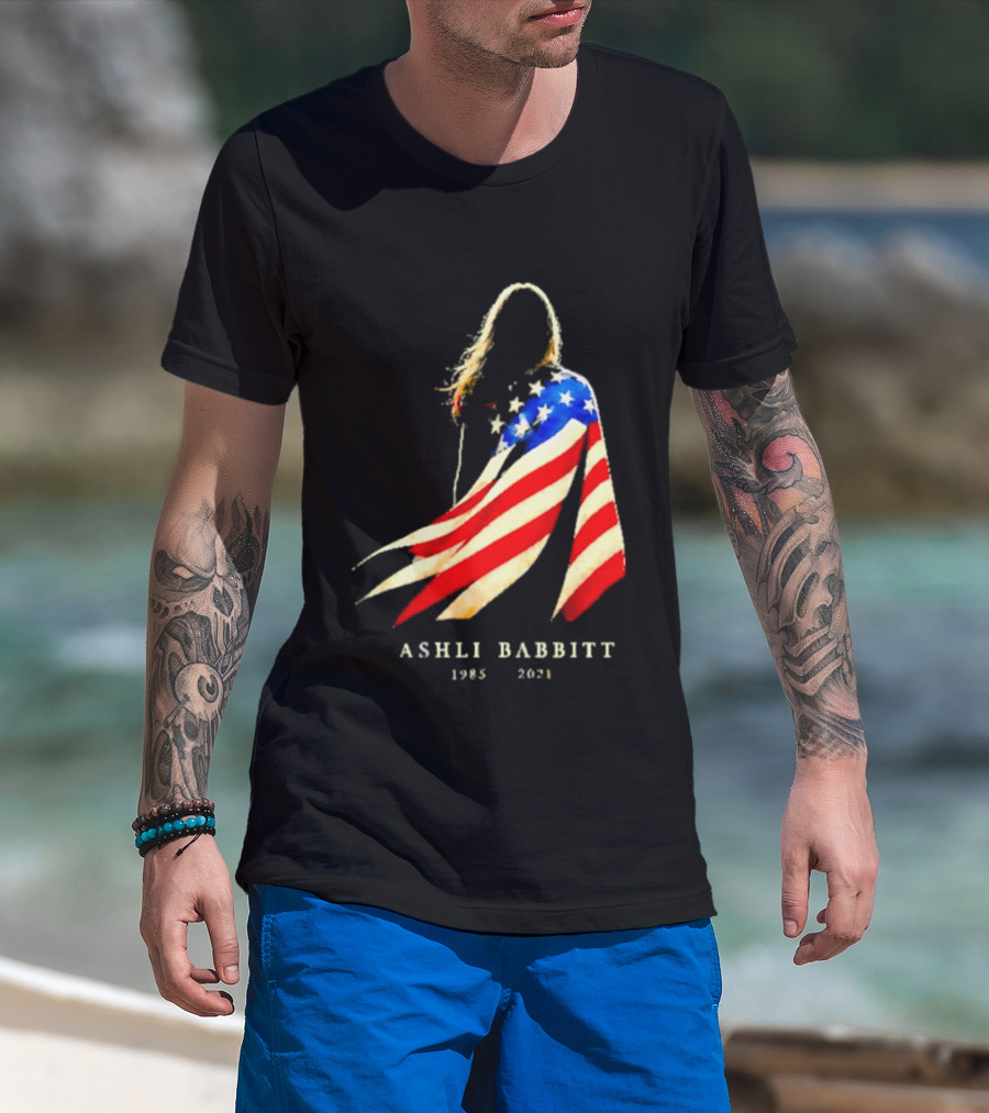 America Ashli Babbitt Memorial 1985 2021 Flag T-Shirt