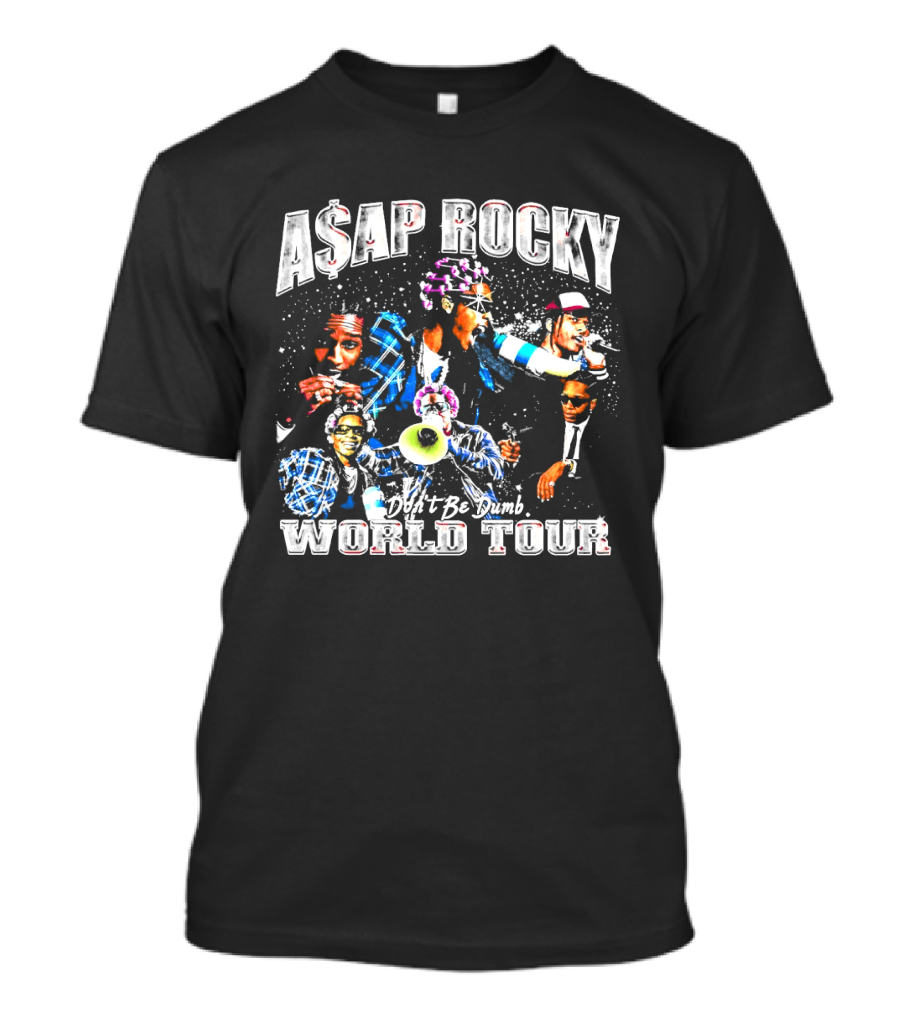 ASAP Rocky Don't Be Dumb World Tour 2023 Concert Merchandise T-Shirt